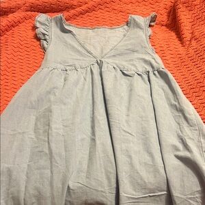 Gray Ruffle Sleeve Dress